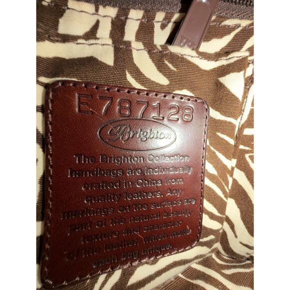 Brighton Koda Black Brown Leather Crossbody Bag Messenger Handbag Silver Tassel - Picture 13 of 13